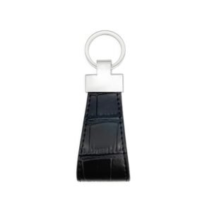 Black Croc Leather Key Holder