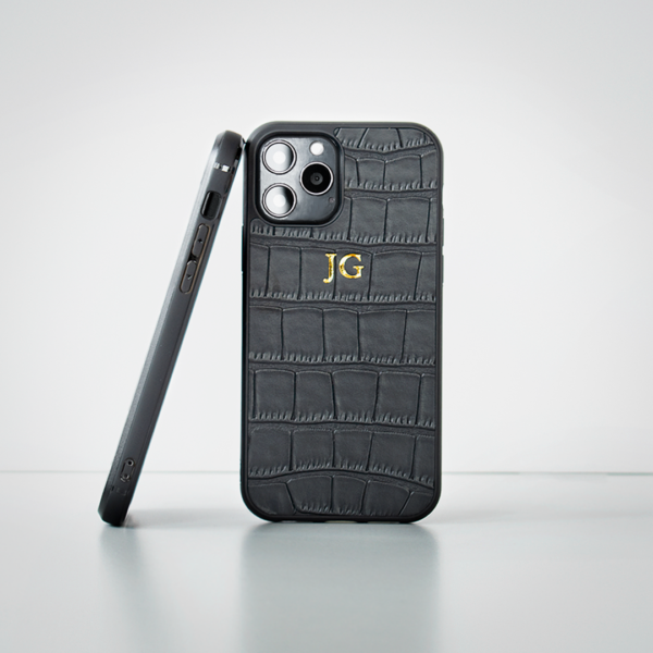 Black Croc Faux Leather 3 Piece Gift Set | Phone Case, Card Holder & Key Holder iPhone and Samsung models available - Image 3