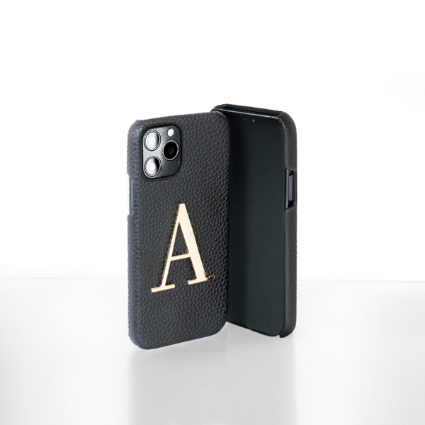 Black Genuine Leather Phone Case