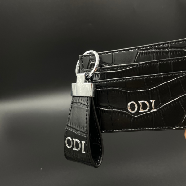 Black Croc Faux Leather Gift Set | Key Holder & Card Holder - Image 3